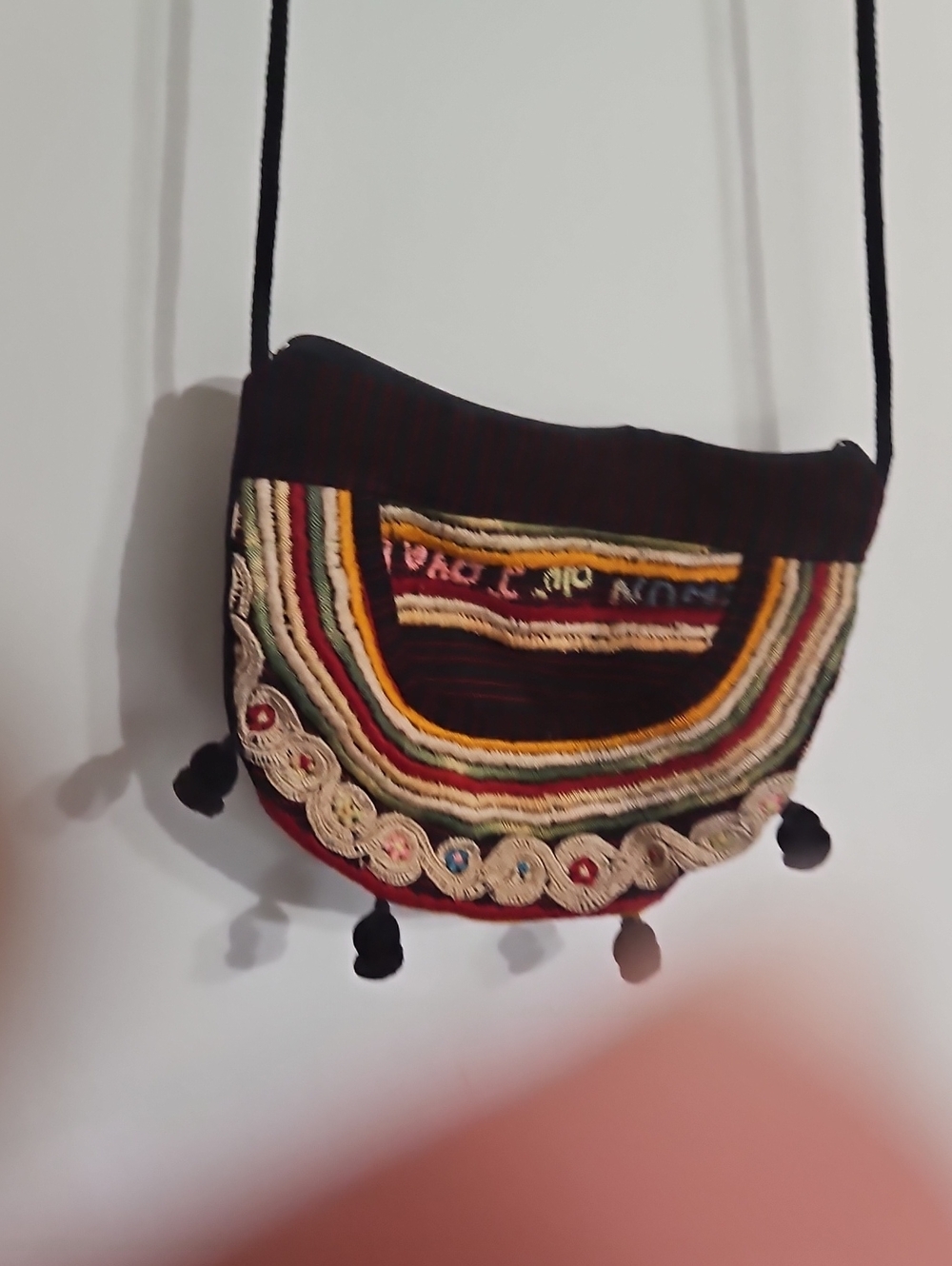 Boho Multicolor Embroidered Crossbody Bag